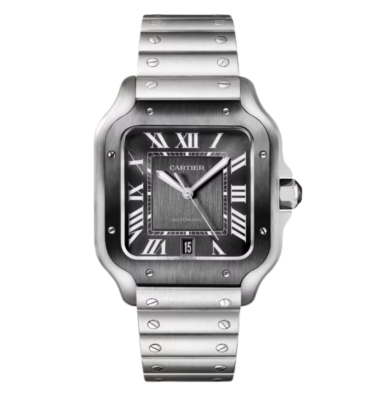 Cartier Santos De Large Automatic Grey Dial Men's Watch Santos