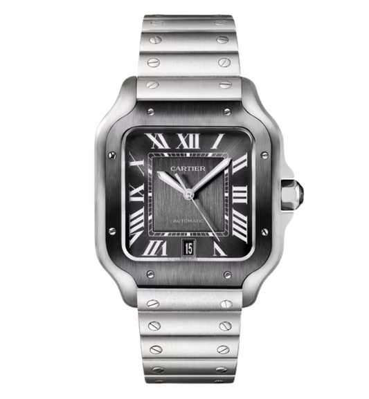 Cartier Santos De Large Automatic Grey Dial Men's Watch Santos