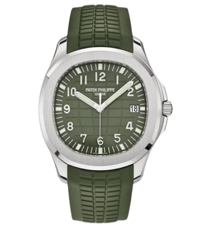 Patek Philippe Aquanaut - White Gold - Khaki Green Embossed Dial