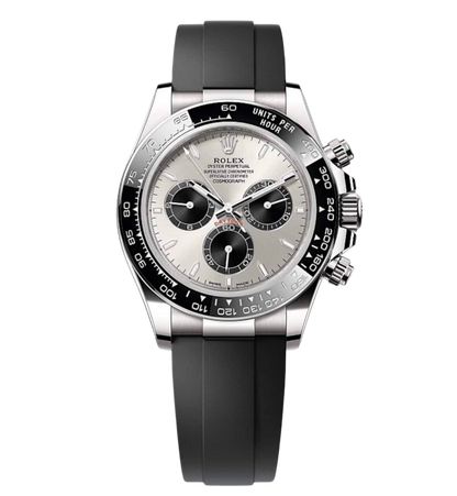 Rolex Daytona 40 White Gold Steel Grey Index Dial Black Sub-Dials Oysterflex