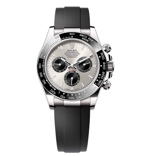 Rolex Daytona 40 White Gold Steel Grey Index Dial Black Sub-Dials Oysterflex