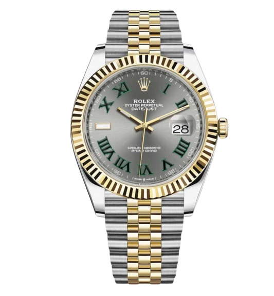 Rolex Datejust 41 Grey Slate Roman Wimbledon Dial -Jubilee Bracelet