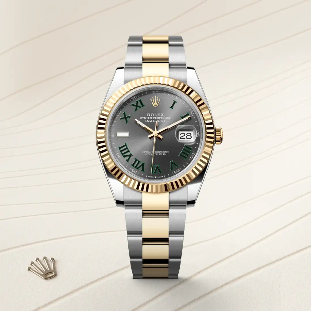 Rolex Datejust 41 Grey Slate Roman Wimbledon Dial -Jubilee Bracelet