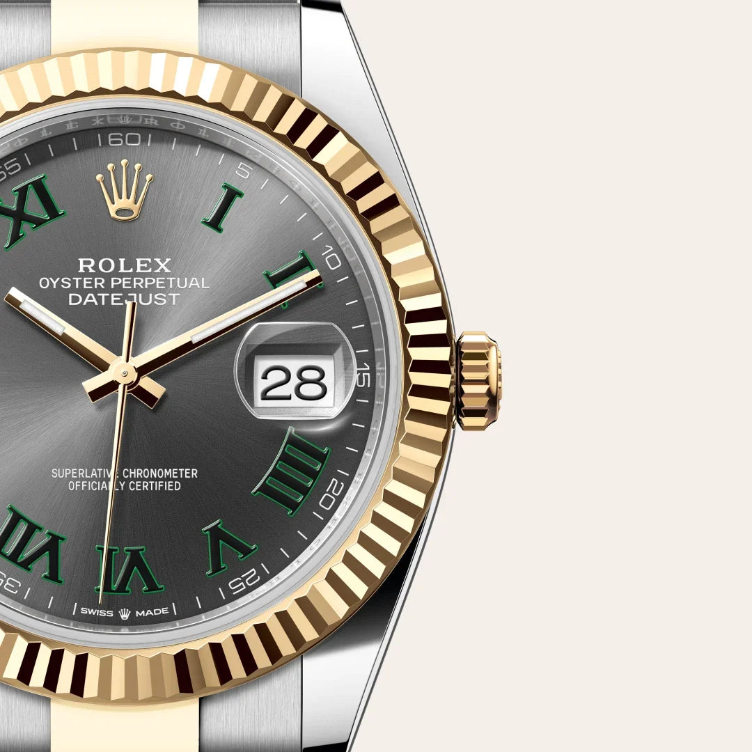 Rolex Datejust 41 Grey Slate Roman Wimbledon Dial -Jubilee Bracelet