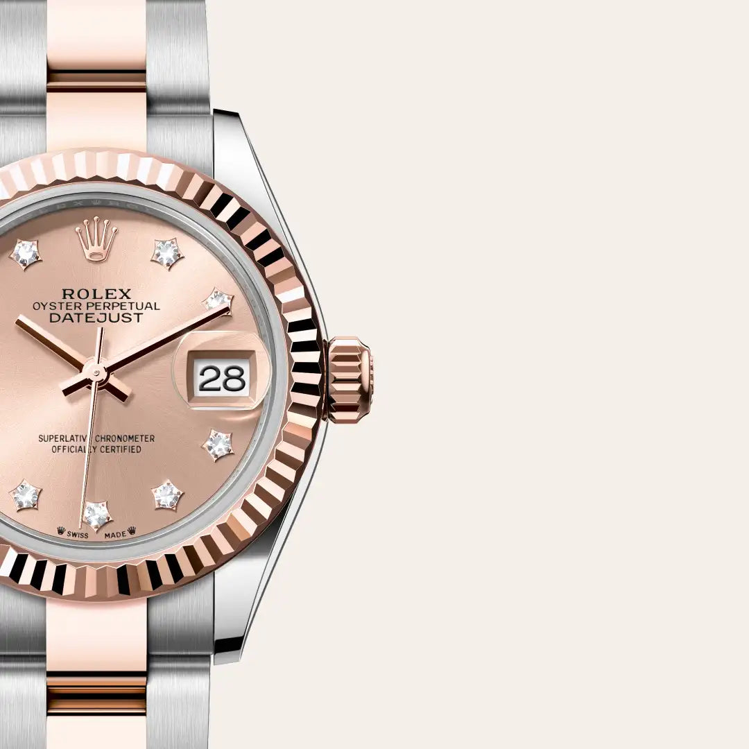 Rolex Lady-Datejust Oyster 28 mm, acier Oystersteel et or Everose