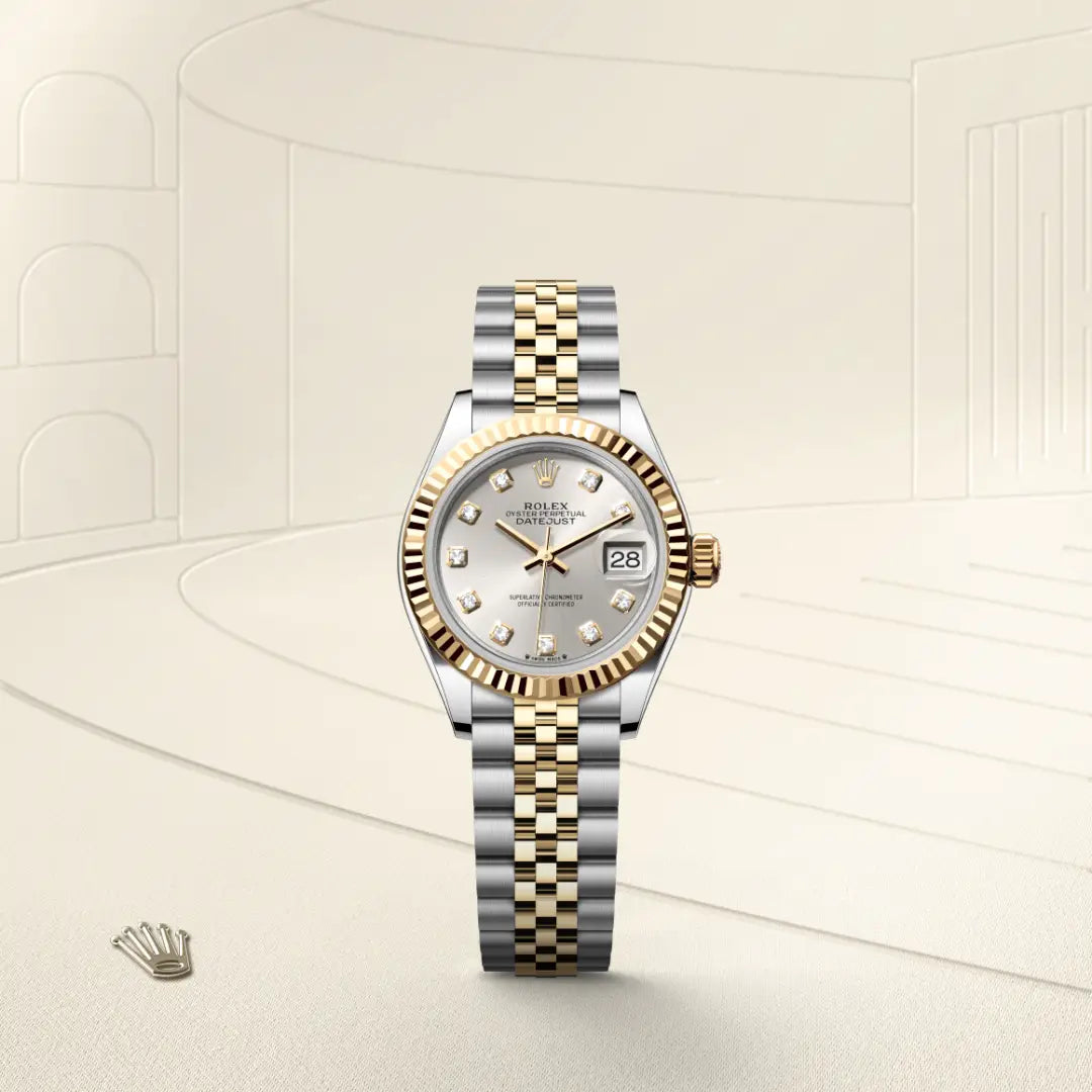 Rolex Lady-Datejust Oyster, 28 mm, acier Oystersteel et or jaune