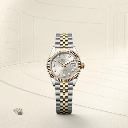 Rolex Lady-Datejust Oyster, 28 mm, acier Oystersteel et or jaune